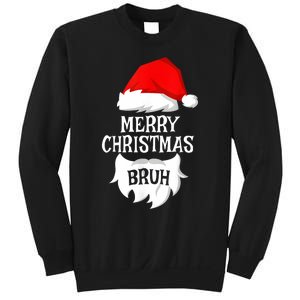 Merry Christmas Bruh Santa Xmas Family Matching Costume Sweatshirt