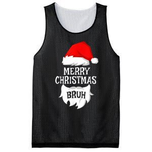 Merry Christmas Bruh Santa Xmas Family Matching Costume Mesh Reversible Basketball Jersey Tank