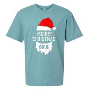 Merry Christmas Bruh Santa Xmas Family Matching Costume Sueded Cloud Jersey T-Shirt