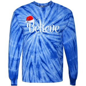 Merry Christmas Believe in Santa Claus Family Pajamas  Tie-Dye Long Sleeve Shirt