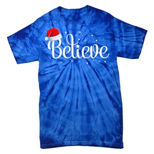 Merry Christmas Believe in Santa Claus Family Pajamas  Tie-Dye T-Shirt