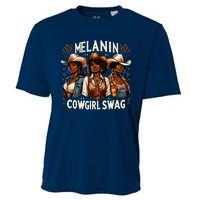 Melanin Cowgirls Black History African Melanin Cowgirl Swag Cooling Performance Crew T-Shirt