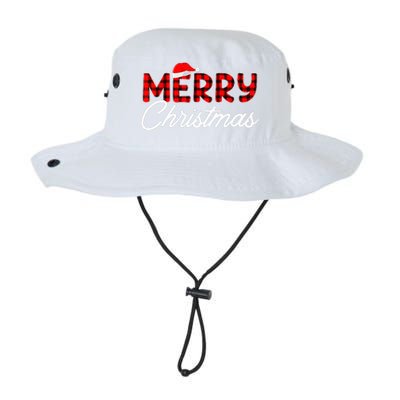 Merry Christmas Buffalo Plaid Red Santa Hat Xmas Pajamas  Legacy Cool Fit Booney Bucket Hat