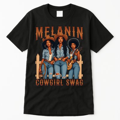 Melanin Cowgirls Black History Month African Melanin Pride Tall T-Shirt