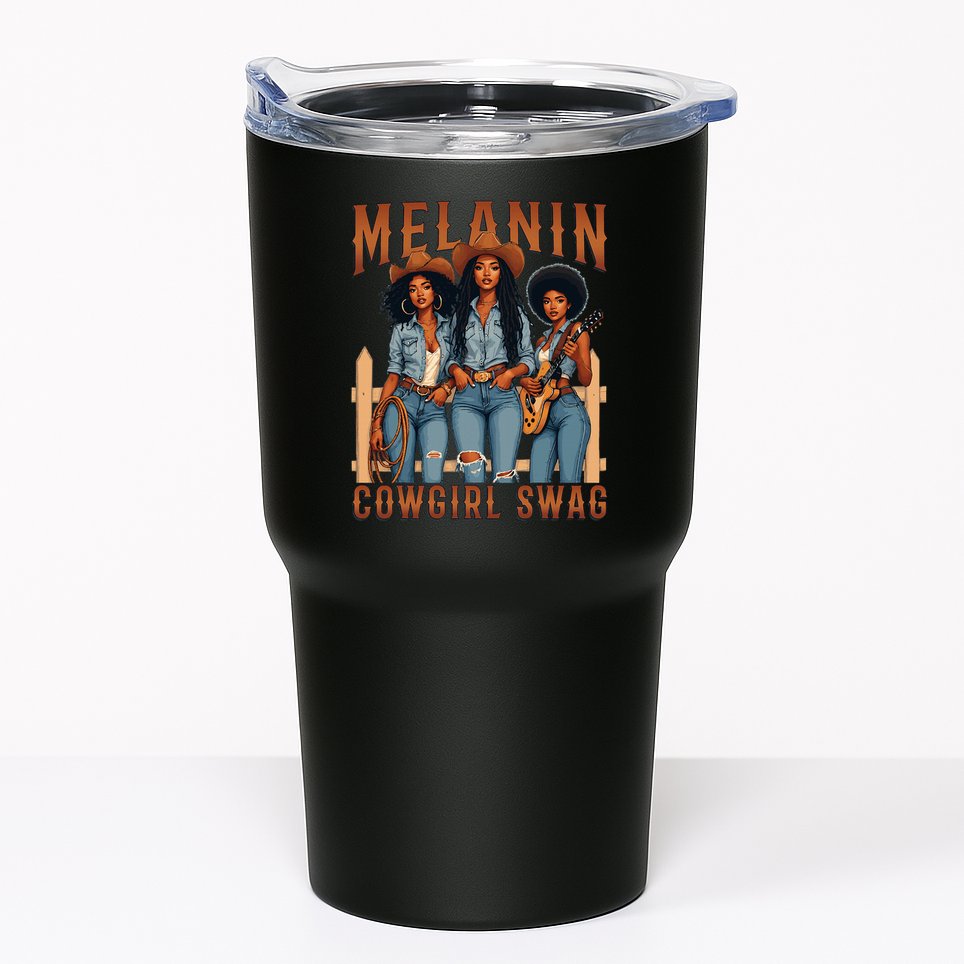 Melanin Cowgirls Black History Month African Melanin Pride Tumbler