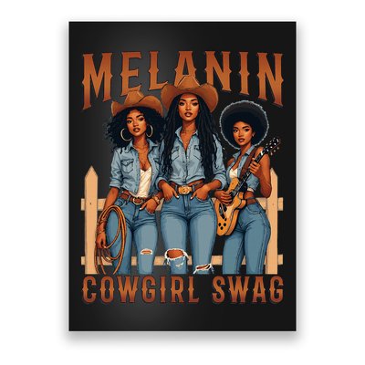 Melanin Cowgirls Black History Month African Melanin Pride Poster