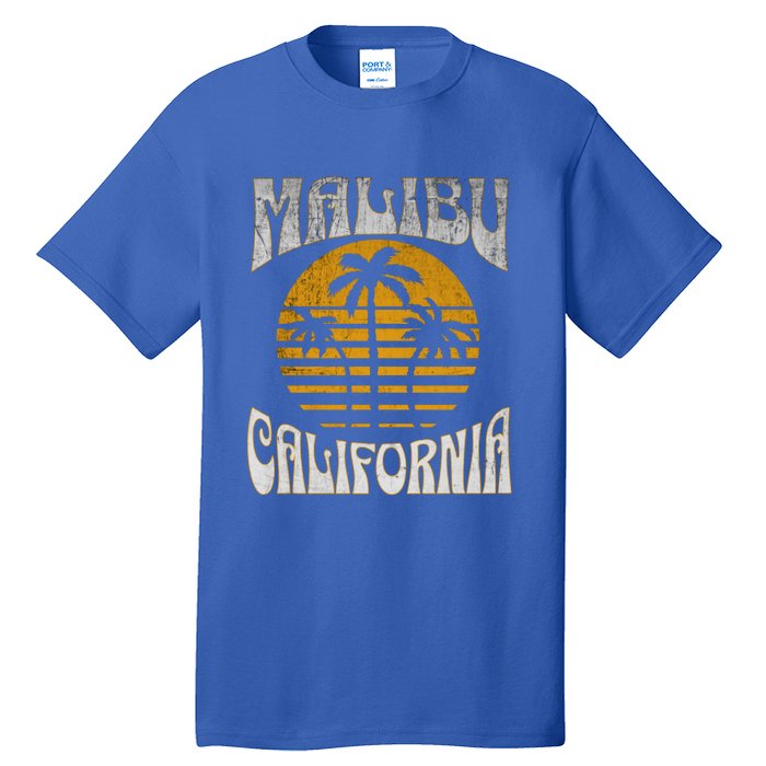 Malibu California Beach Summer Vacation Vintage Gift Tall T-Shirt