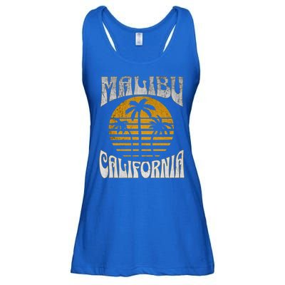 Malibu California Beach Summer Vacation Vintage Gift Ladies Essential Flowy Tank