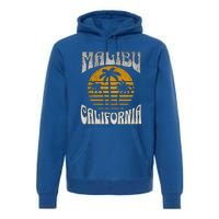 Malibu California Beach Summer Vacation Vintage Gift Premium Hoodie