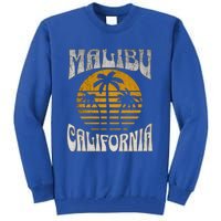 Malibu California Beach Summer Vacation Vintage Gift Tall Sweatshirt