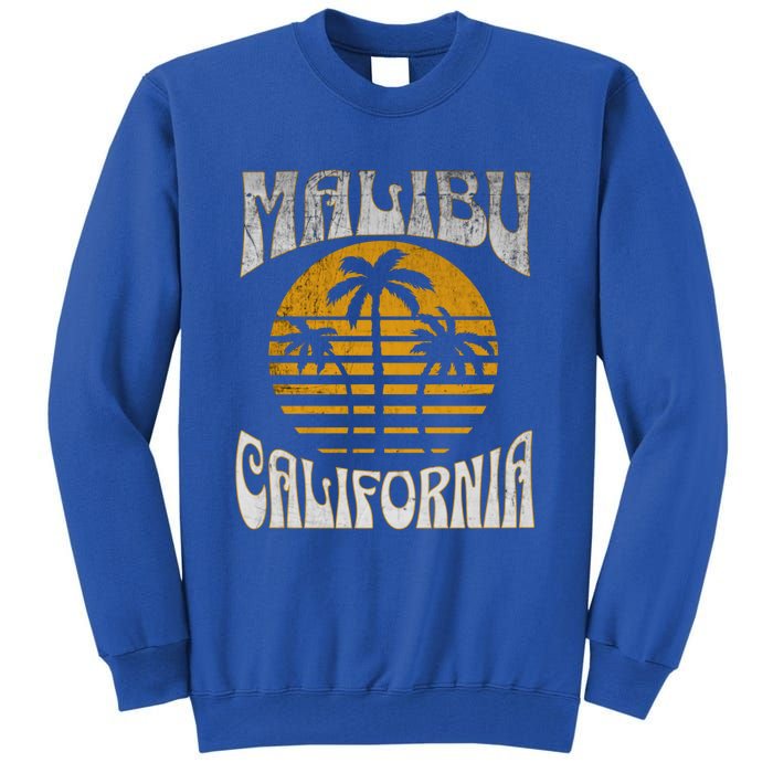 Malibu California Beach Summer Vacation Vintage Gift Tall Sweatshirt