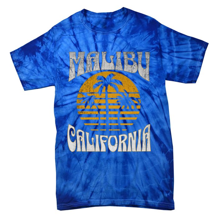 Malibu California Beach Summer Vacation Vintage Gift Tie-Dye T-Shirt