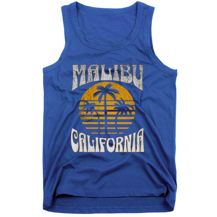 Malibu California Beach Summer Vacation Vintage Gift Tank Top