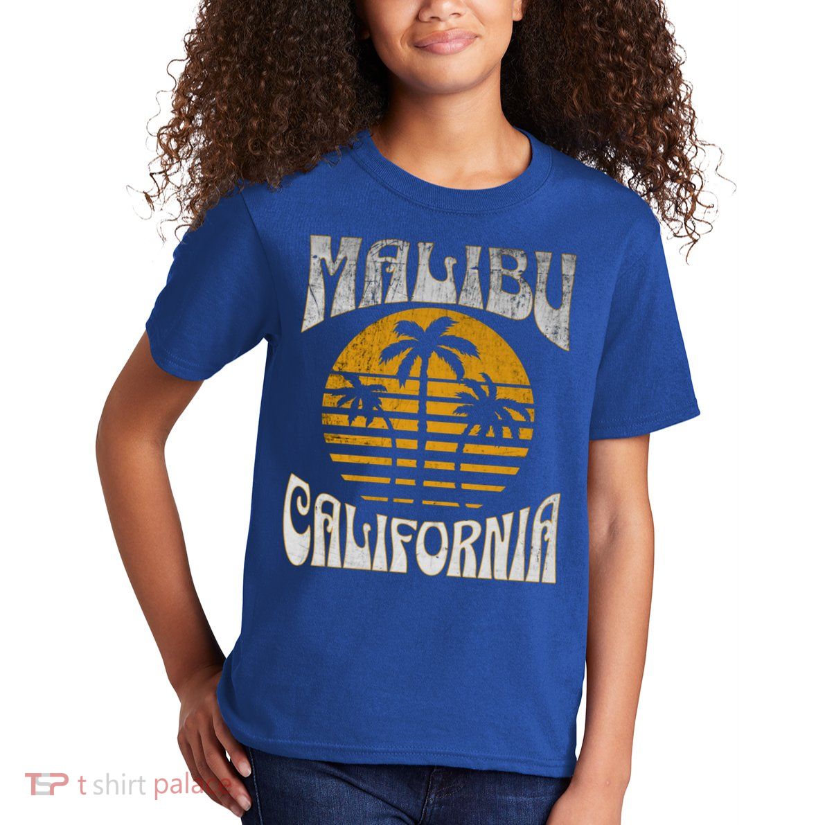 Malibu California Beach Summer Vacation Vintage Gift Kids T-Shirt