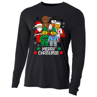 Merry Christmas Building Bricks Santa Elf Snowman Figures Cooling Performance Long Sleeve Crew