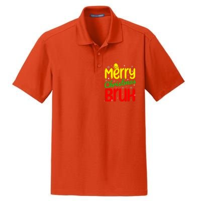 Merry Christmas Bruh Xmas Santa Claus Snow Flakes Boy Dry Zone Grid Polo