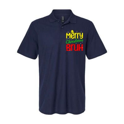 Merry Christmas Bruh Xmas Santa Claus Snow Flakes Boy Softstyle Adult Sport Polo