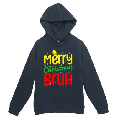 Merry Christmas Bruh Xmas Santa Claus Snow Flakes Boy Urban Pullover Hoodie