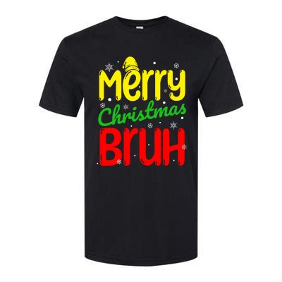 Merry Christmas Bruh Xmas Santa Claus Snow Flakes Boy Softstyle CVC T-Shirt