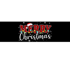 Merry Christmas Buffalo Plaid Red Santa Family Xmas Pajamas Bumper Sticker