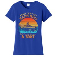 Money Cant Buy Happiness But It Can Buy Me A Boat Boating Funny Gift Women's T-Shirt