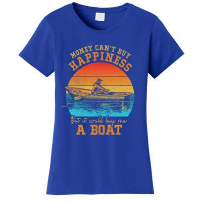 Money Cant Buy Happiness But It Can Buy Me A Boat Boating Funny Gift Women's T-Shirt