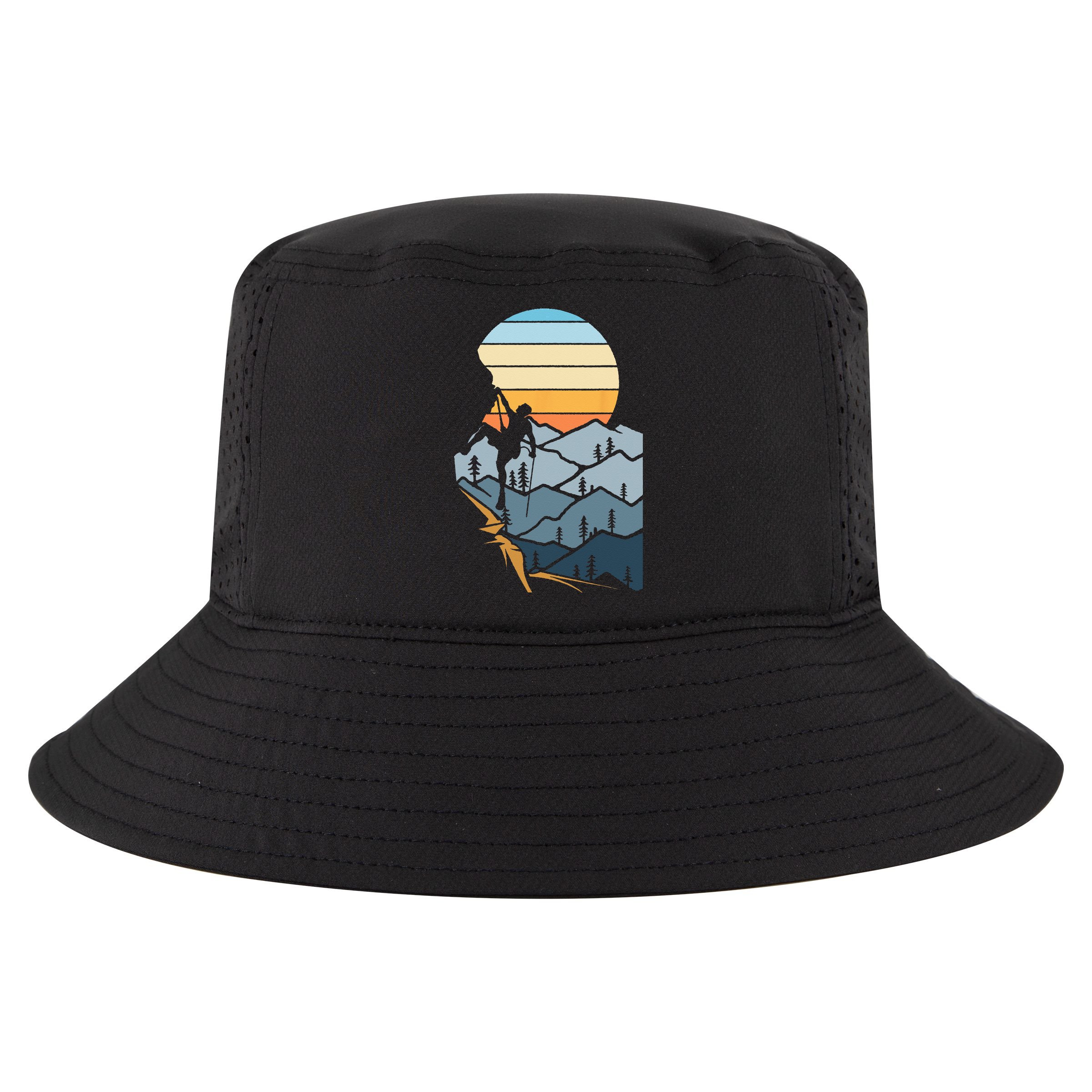 Mountain Climber Boulder Sports Hobby Retro Rock Climbing Cool Comfort Performance Bucket Hat