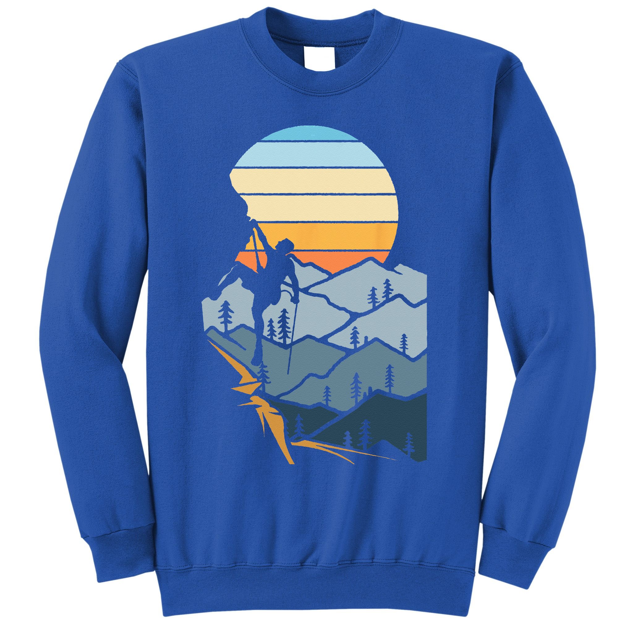 Mountain Climber Boulder Sports Hobby Retro Rock Climbing Sweatshirt