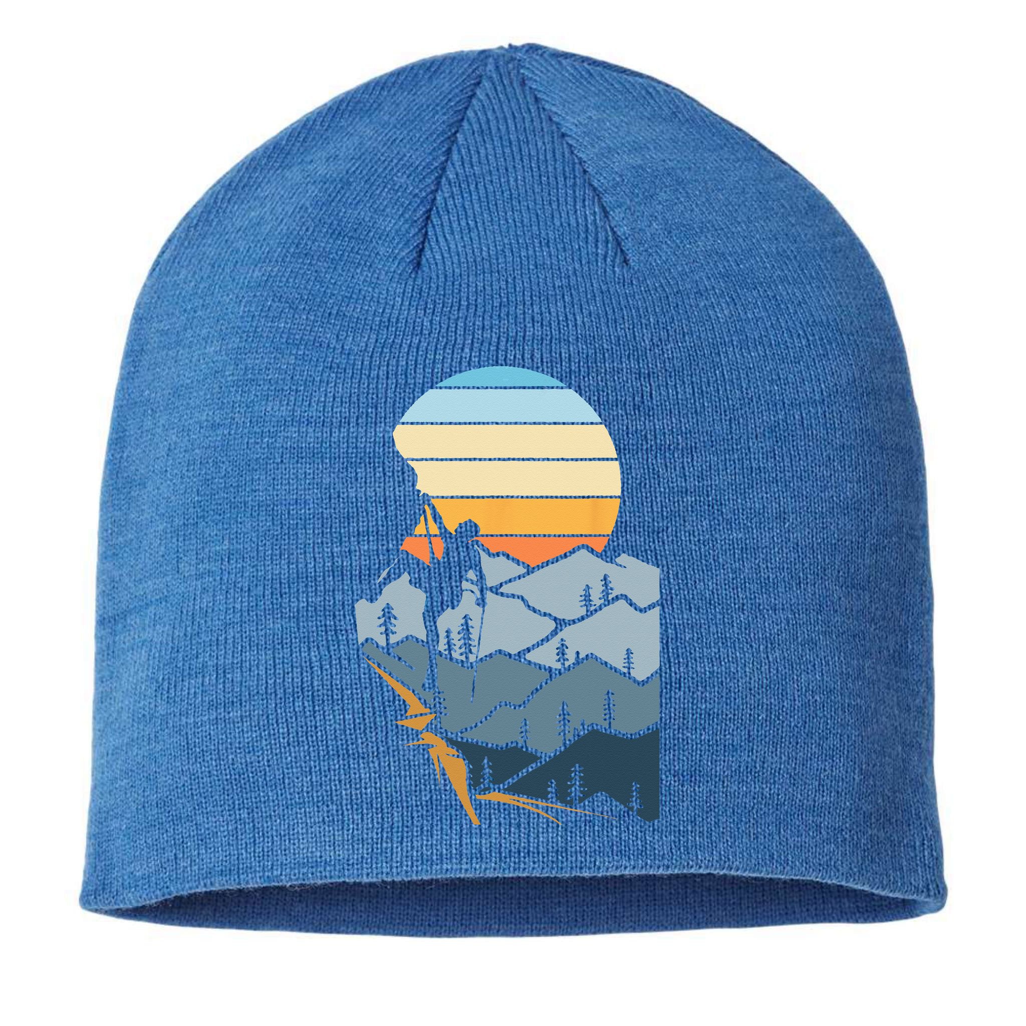 Mountain Climber Boulder Sports Hobby Retro Rock Climbing Sustainable Beanie