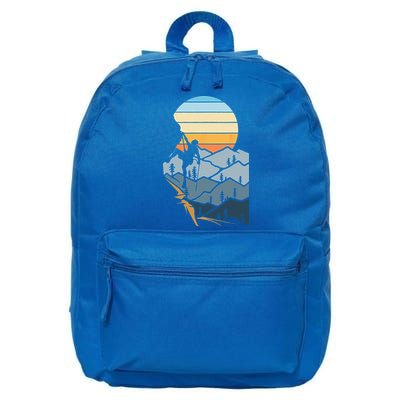 Mountain Climber Boulder Sports Hobby Retro Rock Climbing 16 in Basic Backpack