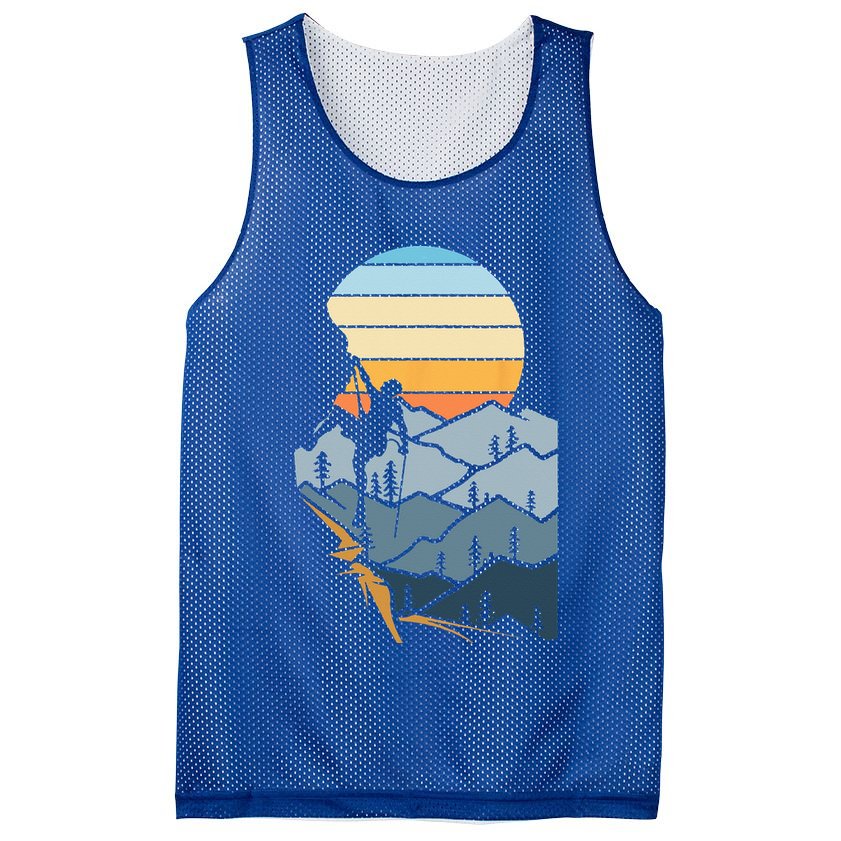 Mountain Climber Boulder Sports Hobby Retro Rock Climbing Mesh Reversible Basketball Jersey Tank
