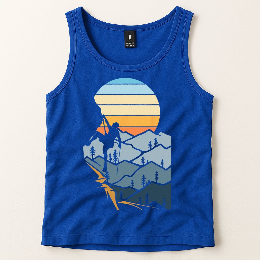 Mountain Climber Boulder Sports Hobby Retro Rock Climbing Tank Top