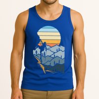 Mountain Climber Boulder Sports Hobby Retro Rock Climbing Tank Top