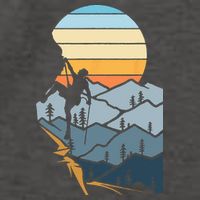Mountain Climber Boulder Sports Hobby Retro Rock Climbing Vector Backpack