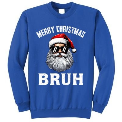 Merry Christmas Bruh Meme Funny Saying For Brother Tall Sweatshirt