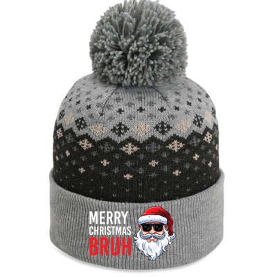 Merry Christmas Bruh Meme Funny Saying For Brother The Baniff Cuffed Pom Beanie