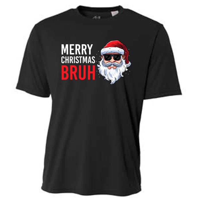 Merry Christmas Bruh Meme Funny Saying For Brother Cooling Performance Crew T-Shirt