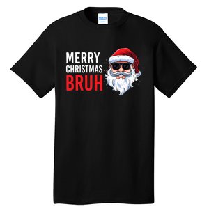 Merry Christmas Bruh Meme Funny Saying For Brother Tall T-Shirt