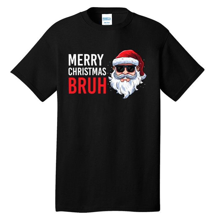 Merry Christmas Bruh Meme Funny Saying For Brother Tall T-Shirt