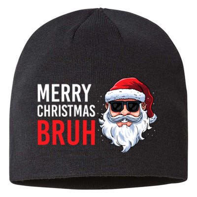 Merry Christmas Bruh Meme Funny Saying For Brother Sustainable Beanie