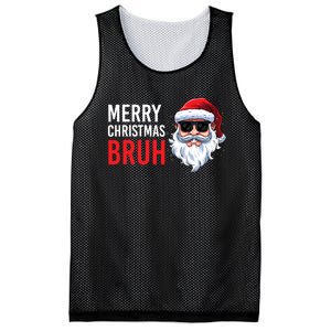 Merry Christmas Bruh Meme Funny Saying For Brother Mesh Reversible Basketball Jersey Tank