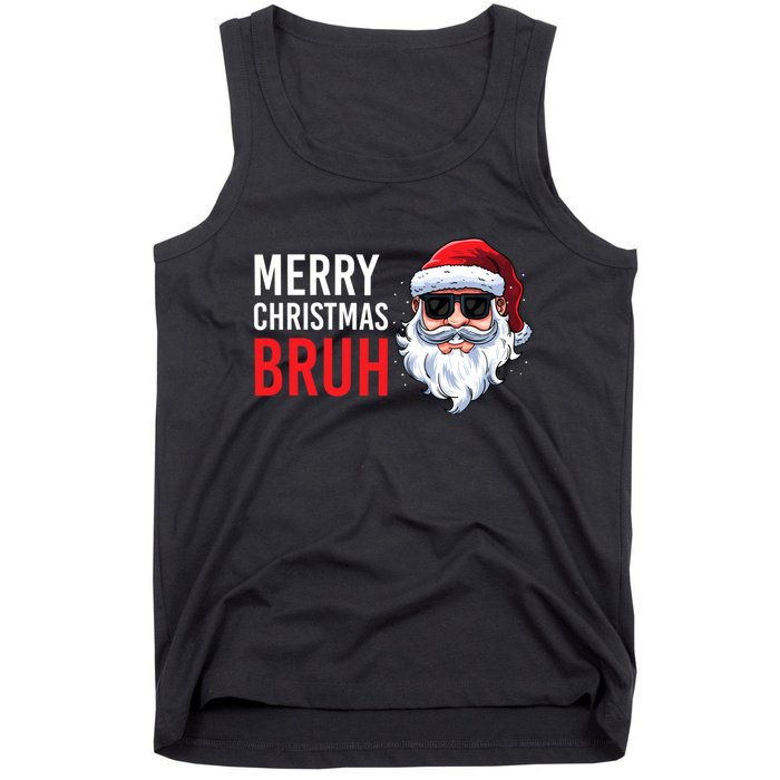 Merry Christmas Bruh Meme Funny Saying For Brother Tank Top