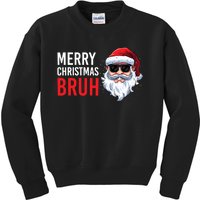 Merry Christmas Bruh Meme Funny Saying For Brother Kids Sweatshirt