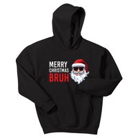 Merry Christmas Bruh Meme Funny Saying For Brother Kids Hoodie