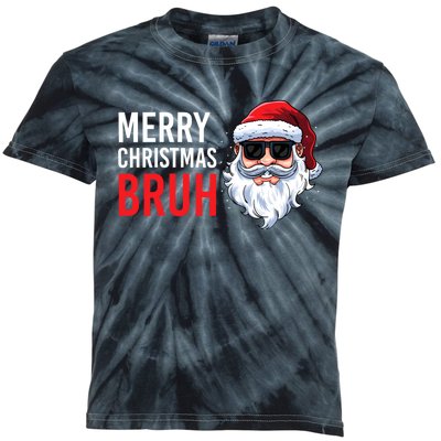 Merry Christmas Bruh Meme Funny Saying For Brother Kids Tie-Dye T-Shirt