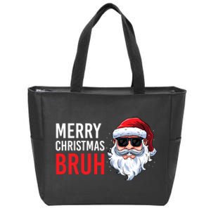 Merry Christmas Bruh Meme Funny Saying For Brother Zip Tote Bag