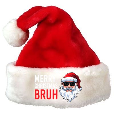 Merry Christmas Bruh Meme Funny Saying For Brother Premium Christmas Santa Hat