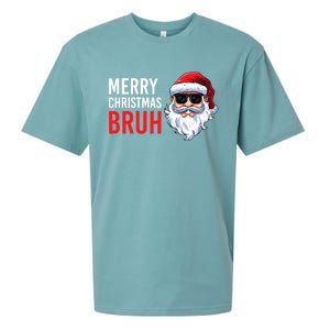 Merry Christmas Bruh Meme Funny Saying For Brother Sueded Cloud Jersey T-Shirt