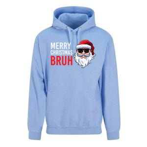 Merry Christmas Bruh Meme Funny Saying For Brother Unisex Surf Hoodie