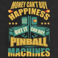 Money Cant Buy Happiness But It Can Buy Pinball Machines Large Microfiber Waffle Golf Towel